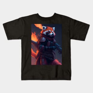 Flame-Forged Paws Kids T-Shirt